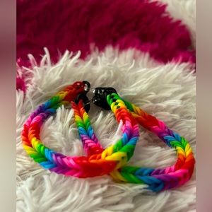 Rainbow loom bracelets set of TWO